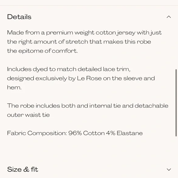 BELLA JERSEY LACE TRIM ROBE by LE ROSE - Picture 4 of 8